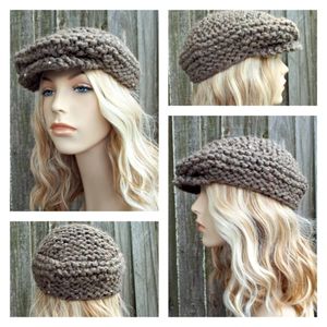 Handmade Chunky Knit Newsboy Hat